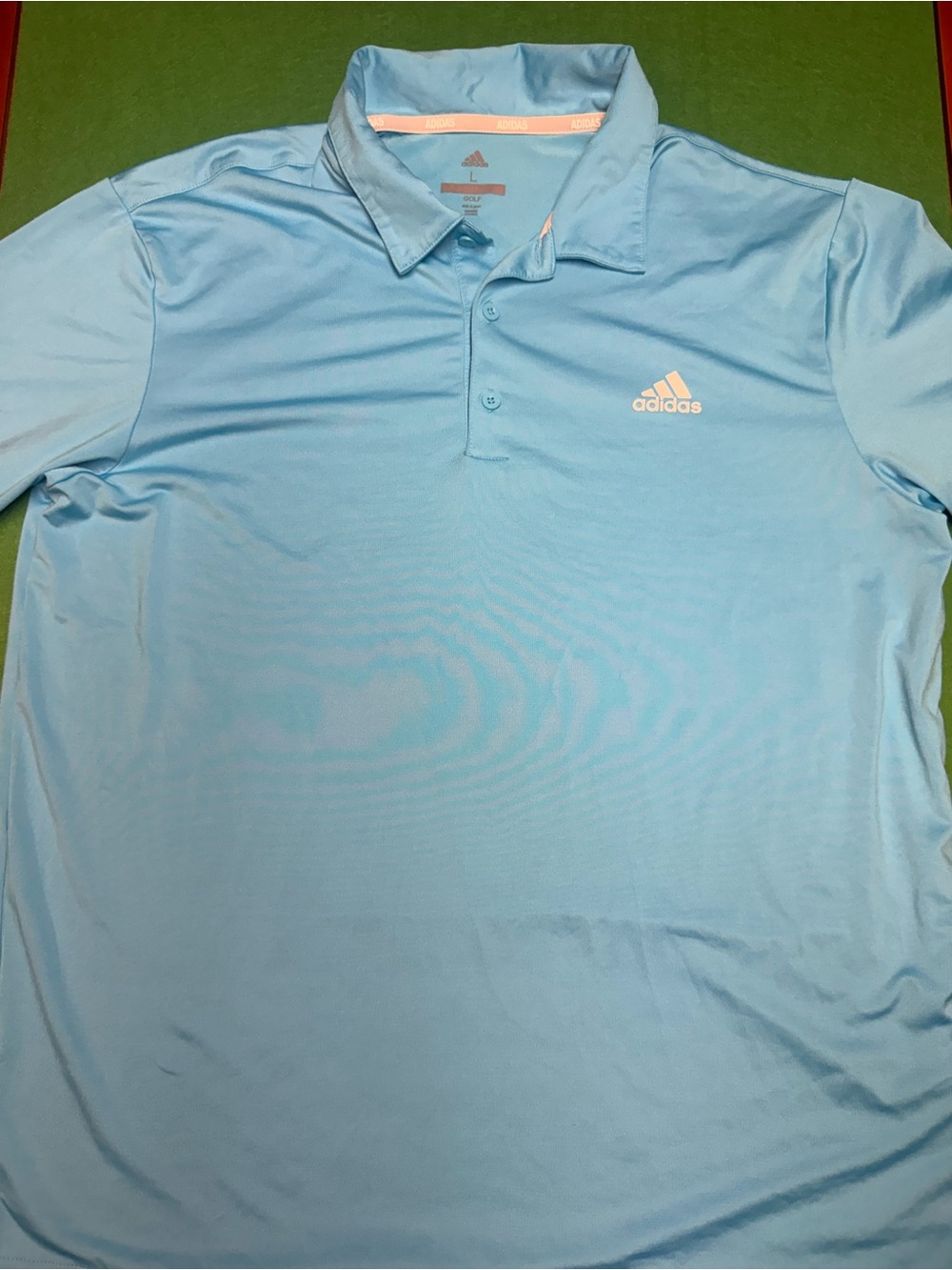 adidas Men’s Sky Blue Short Sleeve Polo